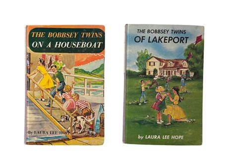 Vintage Bobbsey Twins Books Set Of 2 The Bobbsey Twins On A Houseboat And Bobbsey Twins Of