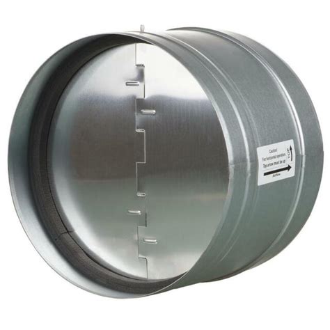 Backdraft Damper 8 In Galvanized Steel Round With Rubber Seal Hvac