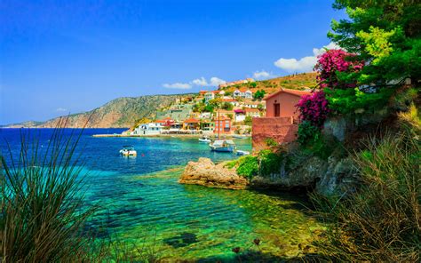 Argostoli Capital In Kefalonia Ionian Island In Archipelago On The Gulf
