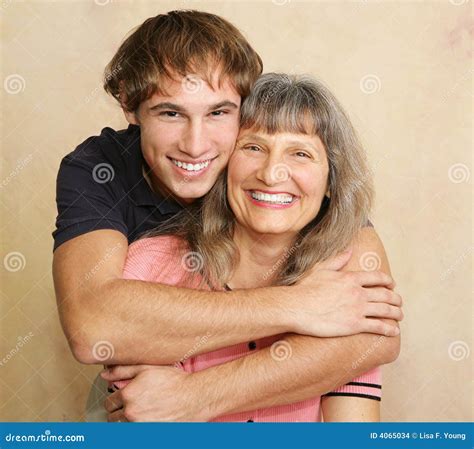 Mother And Adult Son Portrait Stock Photo Image Of Portrait Smiling