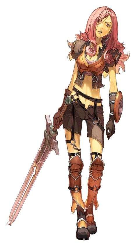 Female Human Barbarian Pink Hair Personagens De Rpg Animes Rpg