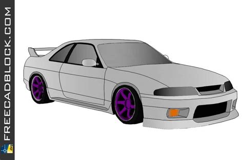 Nissan Skyline R33 Dwg Drawing Free Download In Autocad 2007