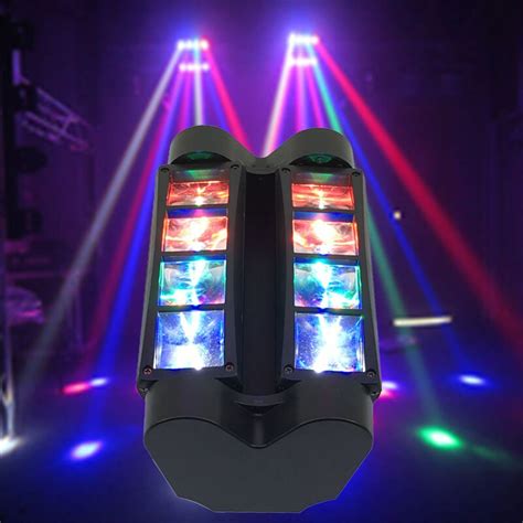 5 out of 5 stars. Portable Moving Head Spider Light Mini LED Spider 8x10 W RGBW Beam Light Great Effects DJ Disco ...