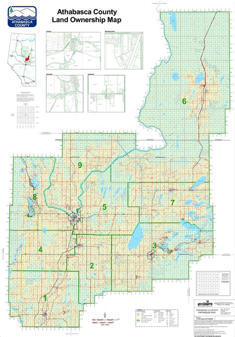 Athabasca County Landowner Map County 12 County And Municipal