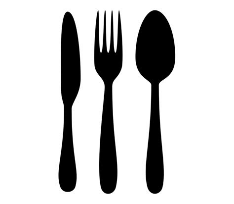 Fork And Spoon Black