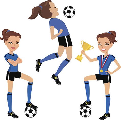 Royalty Free Women Soccer Clip Art Vector Images And Illustrations Istock
