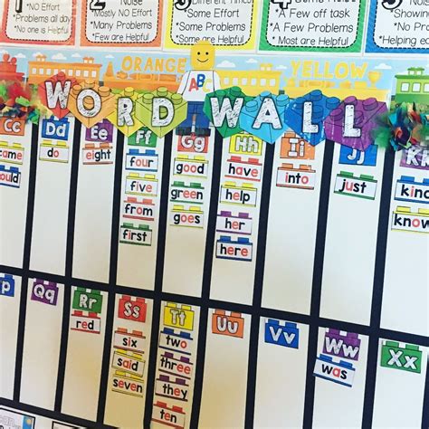 This Is A Magnetic Lego Themed Word Wall With Pre Primer Kindergarten