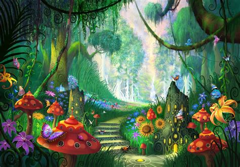 Image Result For Enchanted Forest Bedroom Mural Fairy Background