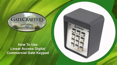 How To Use Linear Access Digital Commercial Gate Keypad Youtube