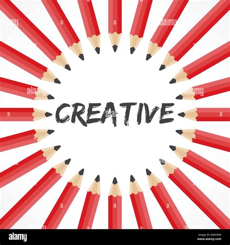 Creative Word With Pencil Background Stock Vector Stock Vector Image