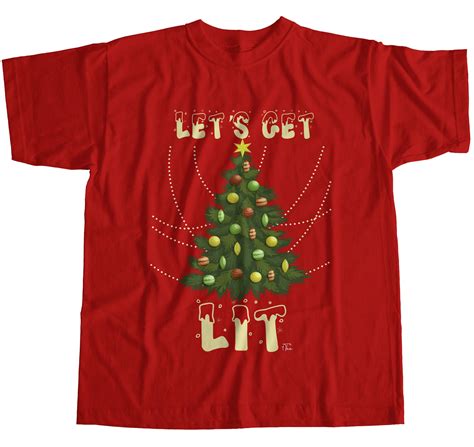 1tee mens let s get lit christmas tree lights t shirt ebay
