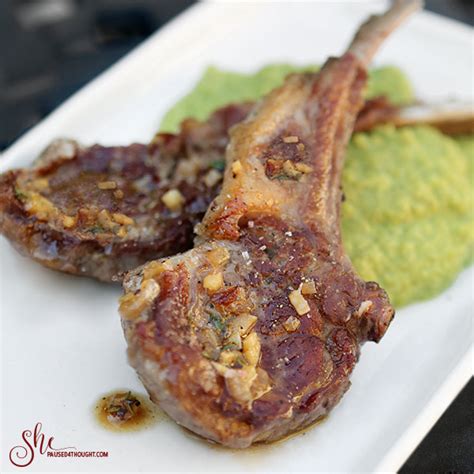 Grilled lamb loin chops marinated in garlic and rosemary. Easy Pan-Seared Aussie Lamb Chops with a Garlic & Thyme ...
