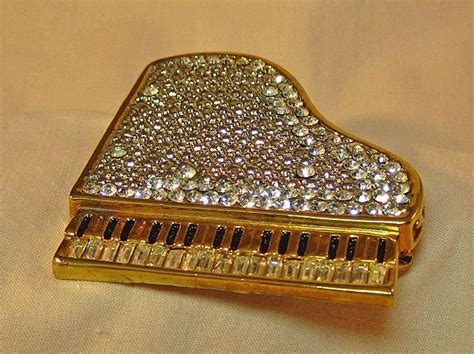Oh So Grand Grand Piano Pin With Clear Rhinestones From Antique Ables
