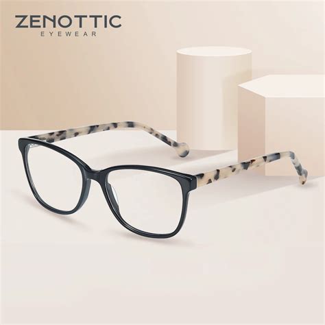 zenottic acetate glasses frames women square myopia hyperopia spectacles optical eyewear frames