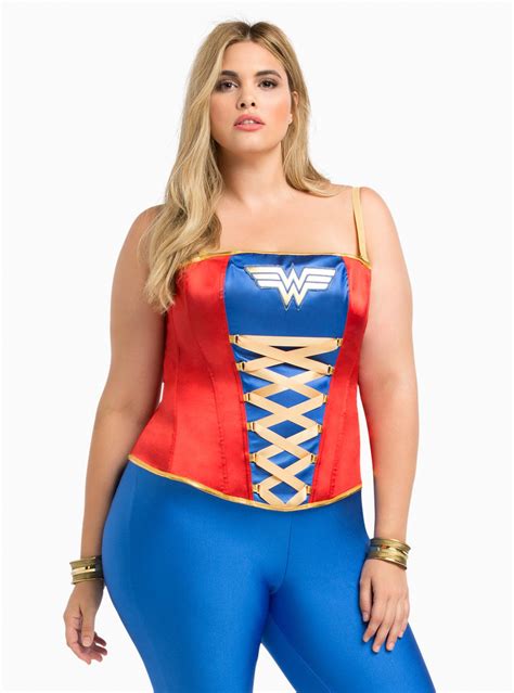 Wonder Woman Lace Up Front Cosplay Bustier Women Lace Wonder Woman Costume Fashion