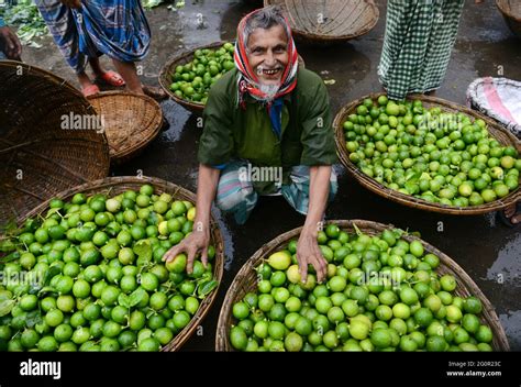 A Lime Vendor At The Karwan Bazar In Dhaka Bangladesh Stock Photo Alamy