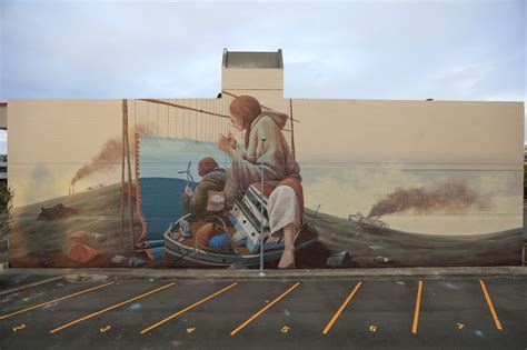 Pat Perry Paints Symbolic Mural For Seawalls In New