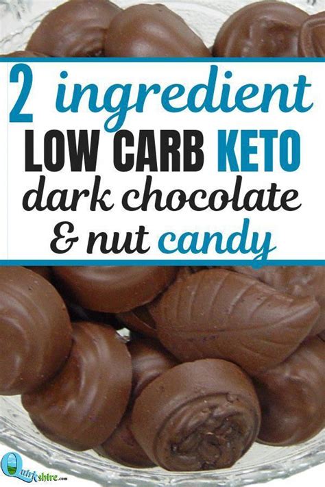 Low Carb Keto Dark Chocolate And Nut Candy Using Only 2 Ingredients They