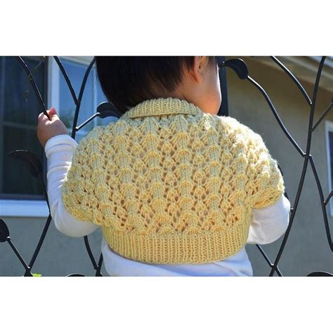 Easy And Lacy Baby Bolero Shrug Knitting Pattern By Christy Hills