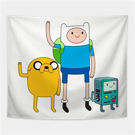 Finn Jake Bmo Adventure Time Tapestry Teepublic