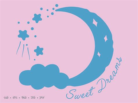 Sweet Dreams Moon Wreath Svg Cutting Files Moon And Stars And Etsy