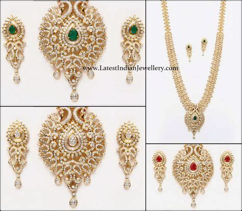 3 In 1 Peacock Design Haram Diamond Pendants Designs Jewelry Design
