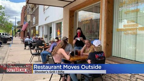 Shooters Grill Moves Tables Outside In Rifle Youtube