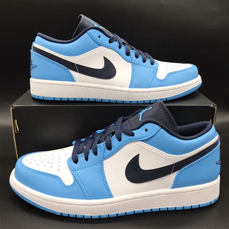 Nike Air Jordan 1 Low Unc White Powder Blue Obsidian 553558 144 Mens And Gs Sizes Authenticity