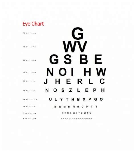 Pin On Chicken Recipes 50 Printable Eye Test Charts