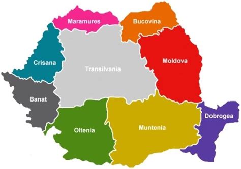 Harta Romania Regiuni Contact Scuola Immagini