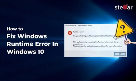 How To Fix Windows Runtime Error In Windows 10