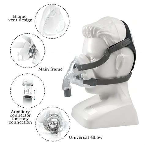 Silicone Niv Nasal Pillow Full Face Cpap Ventilator Respirator Mask