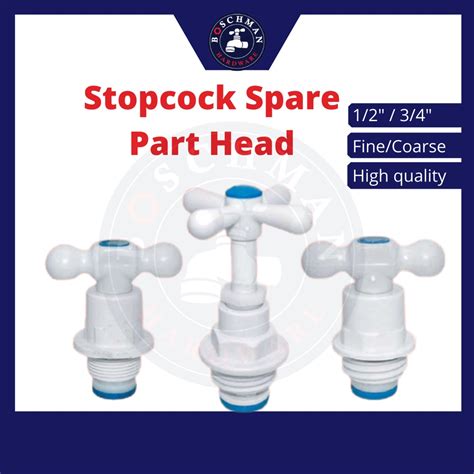 watertec pvc stopcock spare part head socket type plastic stopcock stop valve kepala paip air