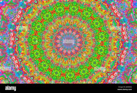 Colorful Kaleidoscope Mandala Illustration Stock Photo Alamy