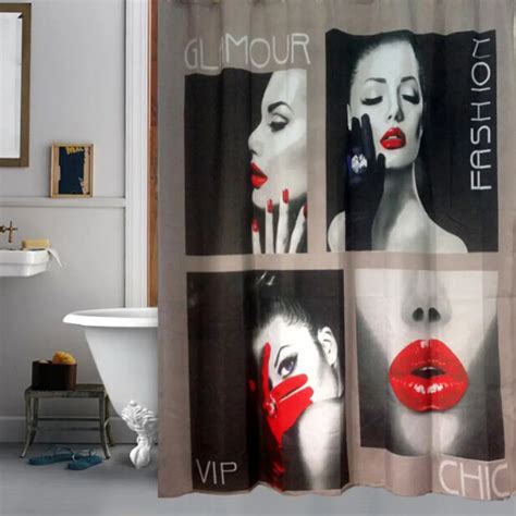 180x180cm Waterproof Shower Curtain With Hooks Sexy Girl Bathroom Curtains High Quality Bath