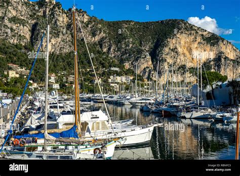 Marina Beaulieu Sur Mer Alpes Maritimes French Riviera Hi Res Stock