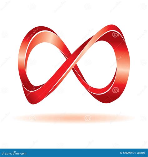 Red Infinity Sign Stock Illustration Illustration Of Mebius 13020915