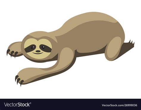 Cartoon Sloth Sloth Royalty Free Vector Image Vectorstock