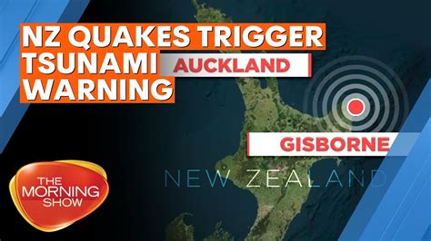 New Zealand Earthquakes Trigger Tsunami Warning 7news Youtube