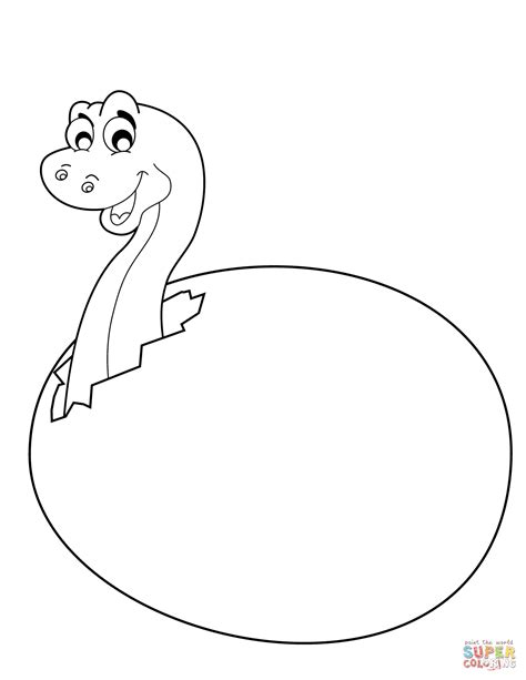 You can use this design in many creative ways. Cute Little Dinosaur Hatching from Egg coloring page ...