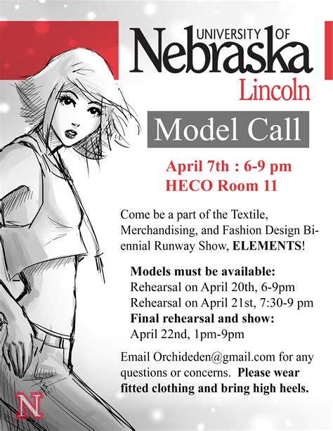 Model Call For The Biennial Runway Show Nebraska Today University