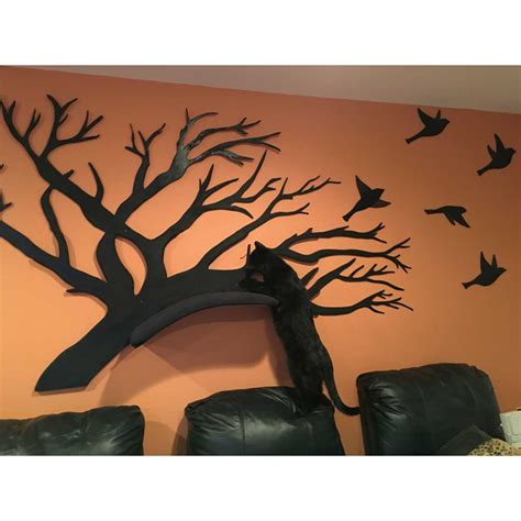 Diy cat wall perch/hammock/shelf | easy step by step tutorial. Wall Mounted Cat Tree Artisan Perch - CatWallShelves ...