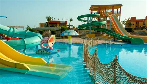 Egypt February 26 2019 Swimming Pool And Mini Water Park In The