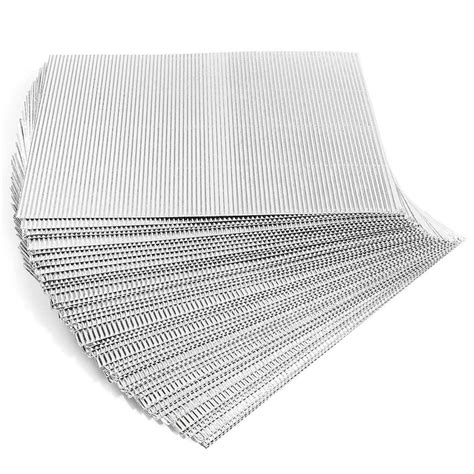 48 Packs Metallic Corrugated Cardboard Paper Sheets For Diy Crafts