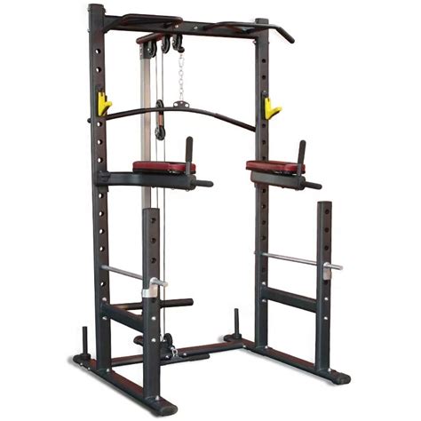 Home Gym Multi Functional Half Rack Lat Pulldown Pulley Cable System