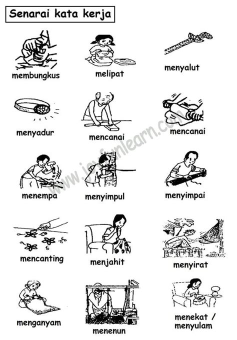 (keselamatan manusia itu terdapat dalam penjagaan lidahnya). Image result for contoh kata kerja bahasa melayu | Malay ...