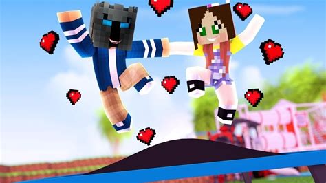Popularmmos Pat And Jen Minecraft My New Girlfriend Love Challenge Games Lucky Block Mini Game