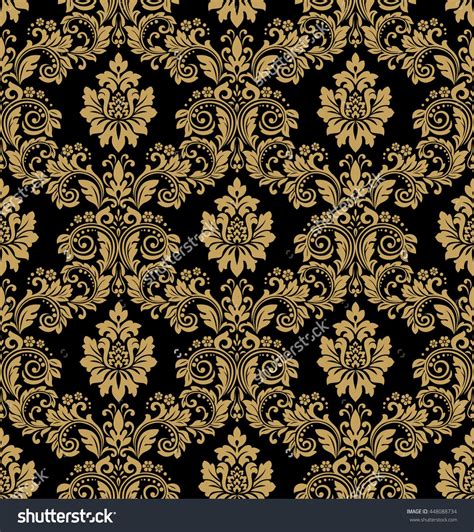 Floral Pattern Wallpaper Baroque Damask Seamless Vector Background