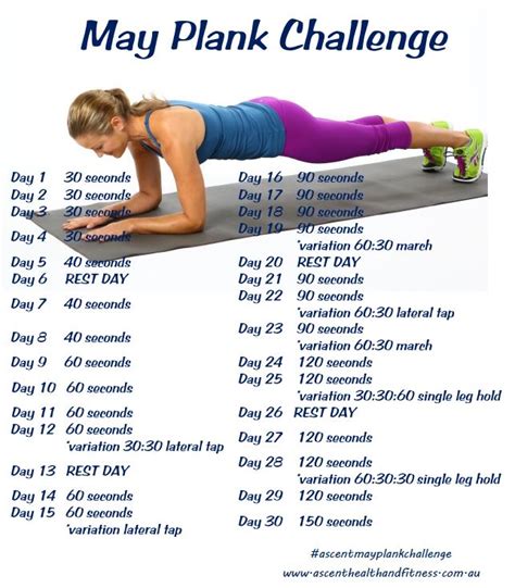 May Plank Challenge Ascent Health And Fitness