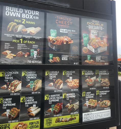 We love reviews and comments! Current Taco Bell Canada drive thru menu board : tacobell
